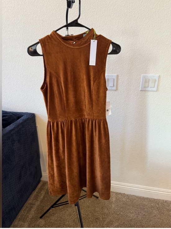 Good Luck Gem Dresses & Skirts - Good Luck Gem Rust Corduroy Sleeveless Dress NWT Size M